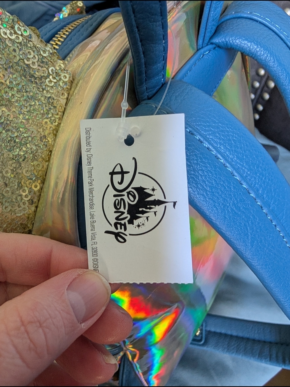 Disney Parks x Loungefly Minnie Mouse Iridescent Sequin Mini Backpack (NWT) - Picture 5 of 8